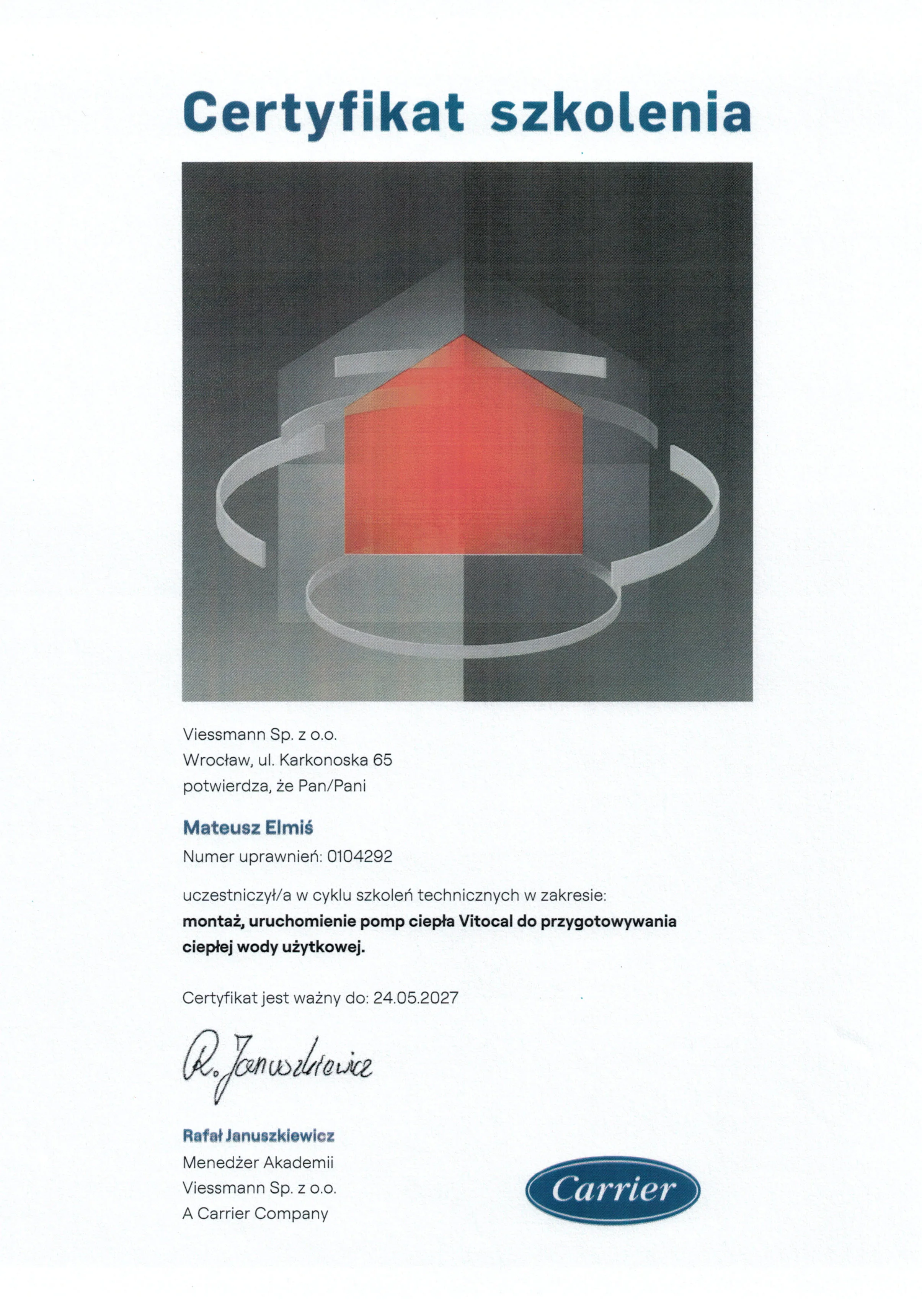 Viessmann Certyfikat