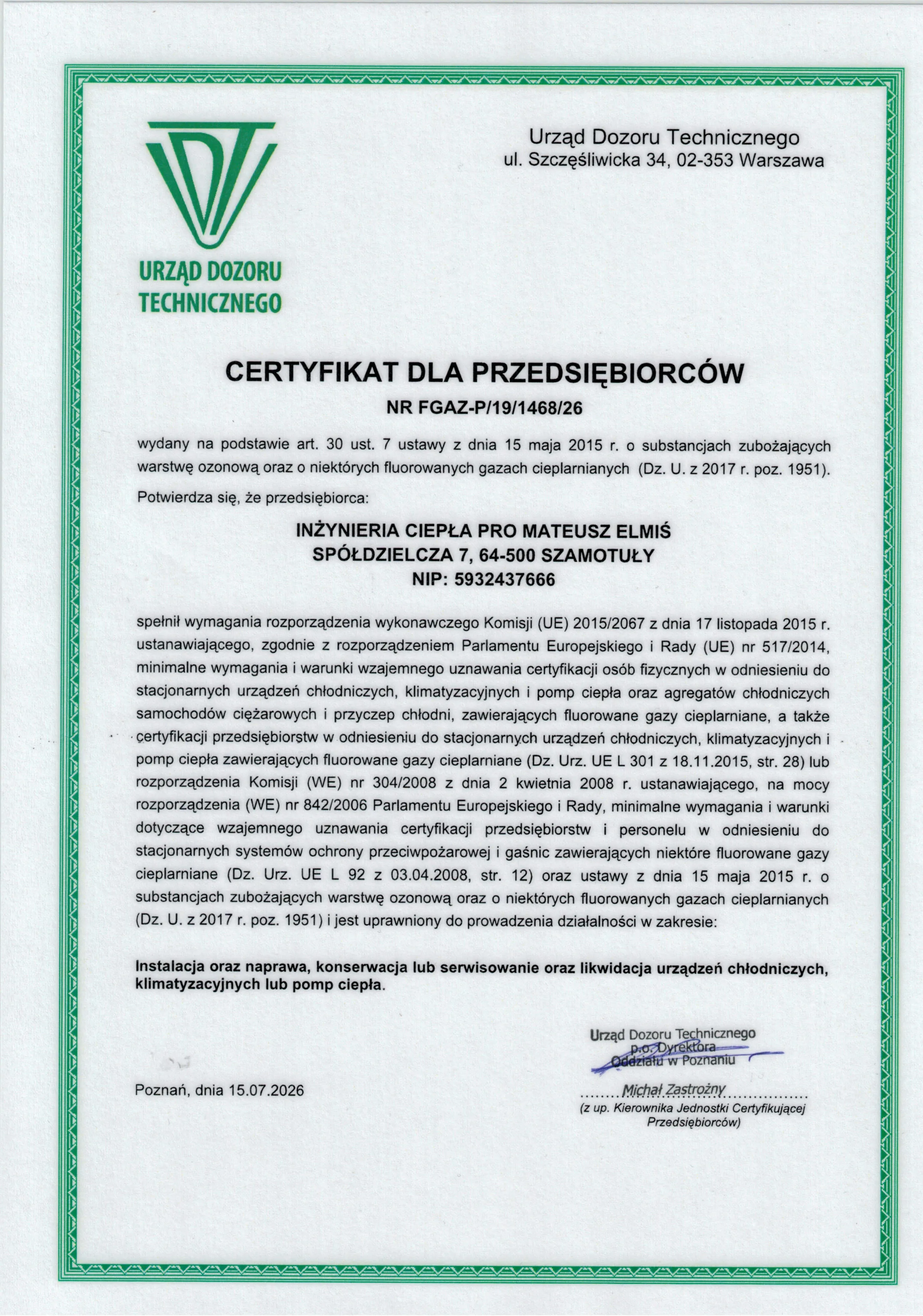 F-Gaz dla Firmy